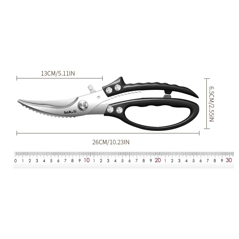 PLYS Stainless Steel Kitchen Scissors – Ergonomic Handle