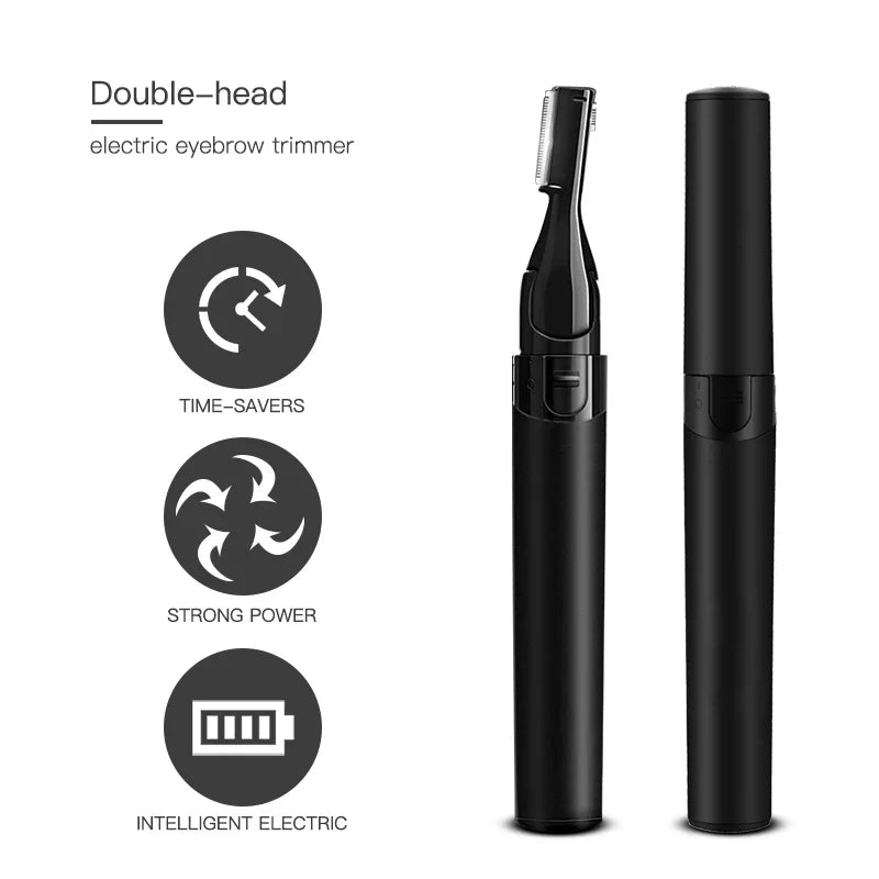 Double-Ended Electric Eyebrow Trimmer | USB Rechargeable