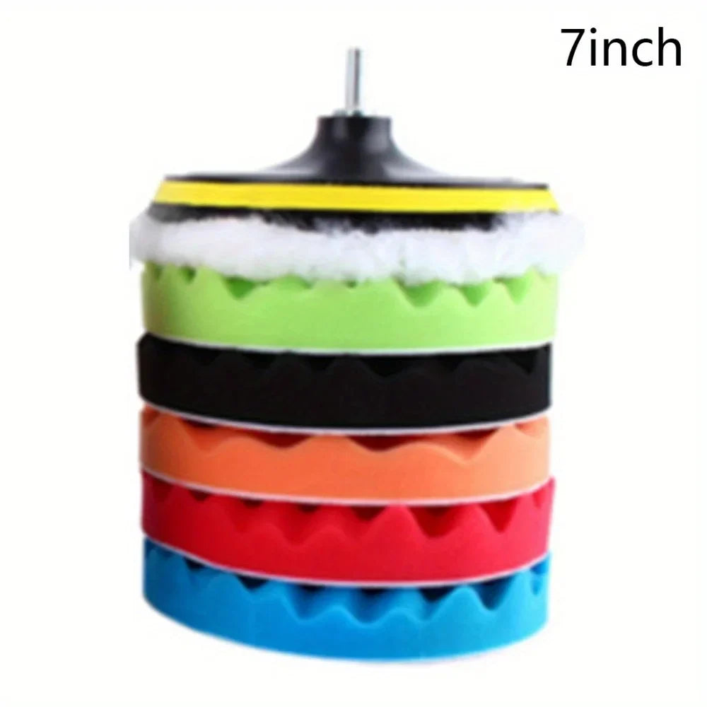 SLADE 8-Pc Car Polishing Pad Set – 3/5/7 Inch Buffing Kit