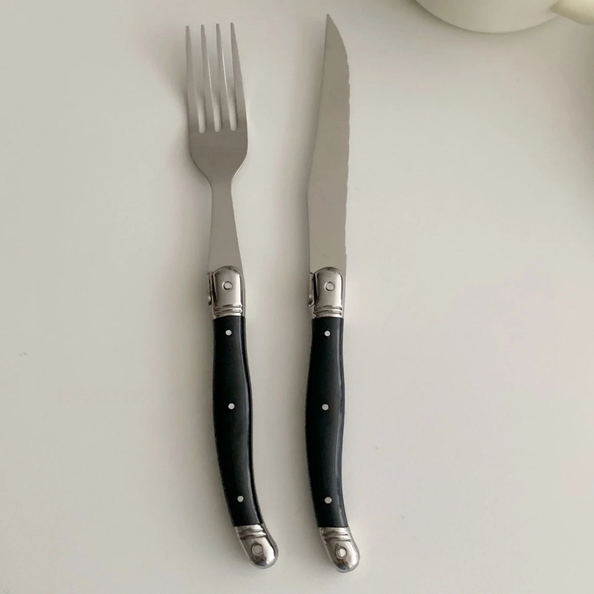 Serrated Steak Knife & Fork Set – 4/6/8 Pc Laguiole Cutlery