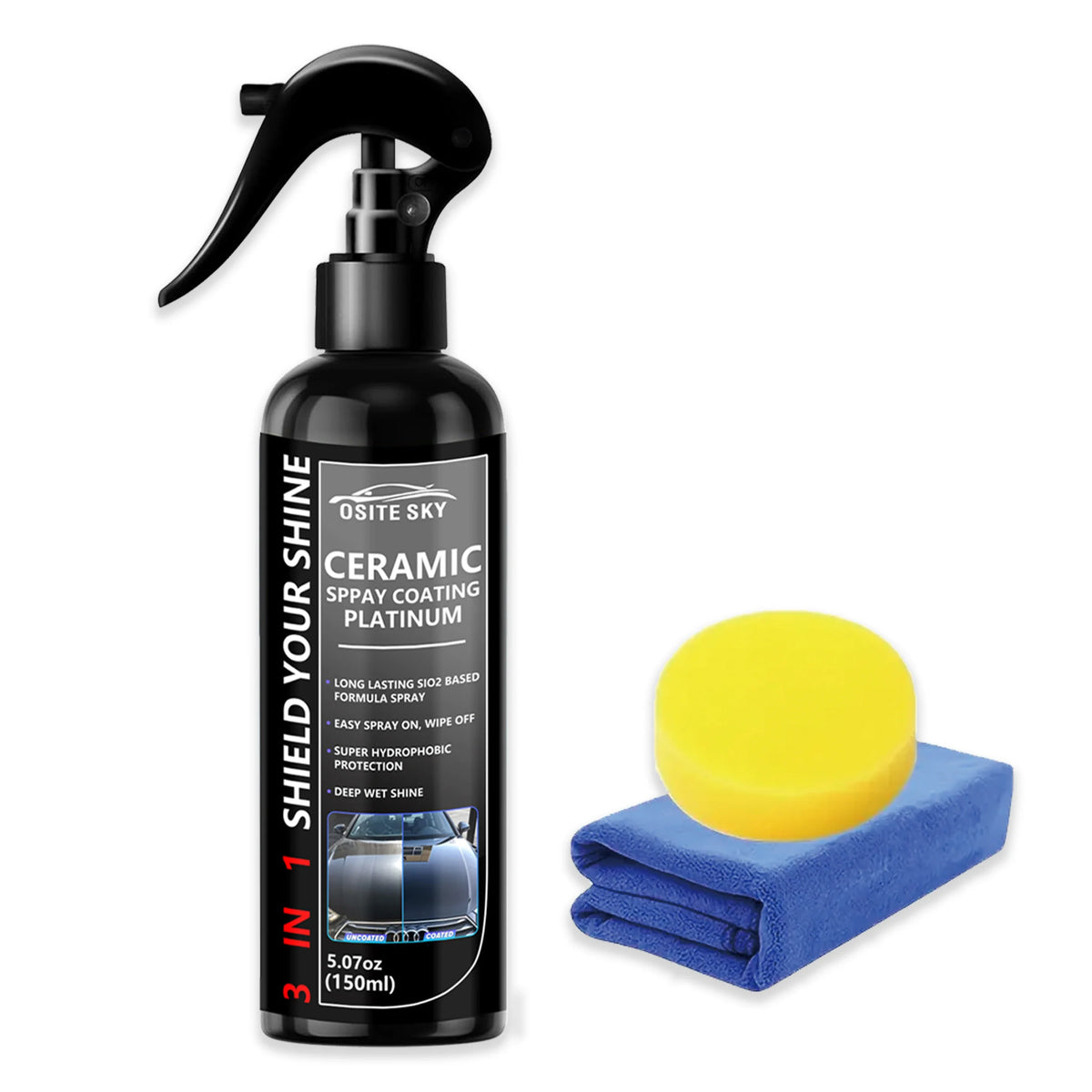 3-in-1 Ceramic Nano Coating Liquid – Car Paint Polish & Protection