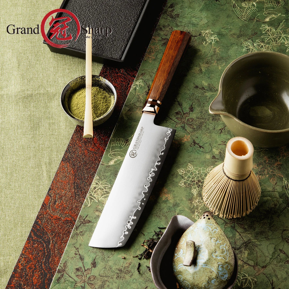 Grandsharp 7.5" Nakiri Knife ZDP-189 Steel | Mkuruti Wood Handle