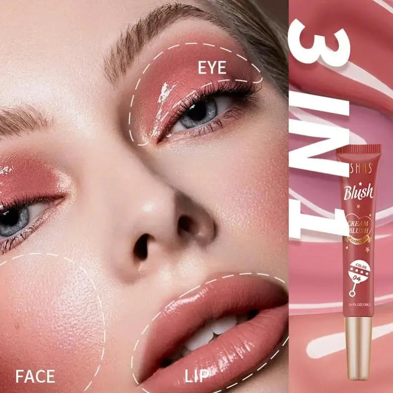 USHAS Korean Liquid Blush – Multi-Use Cream for Cheeks, Lips & Eyes