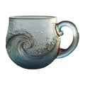 Sea Glass Wave Mug – Textured Ocean Glass Cup 350ml
