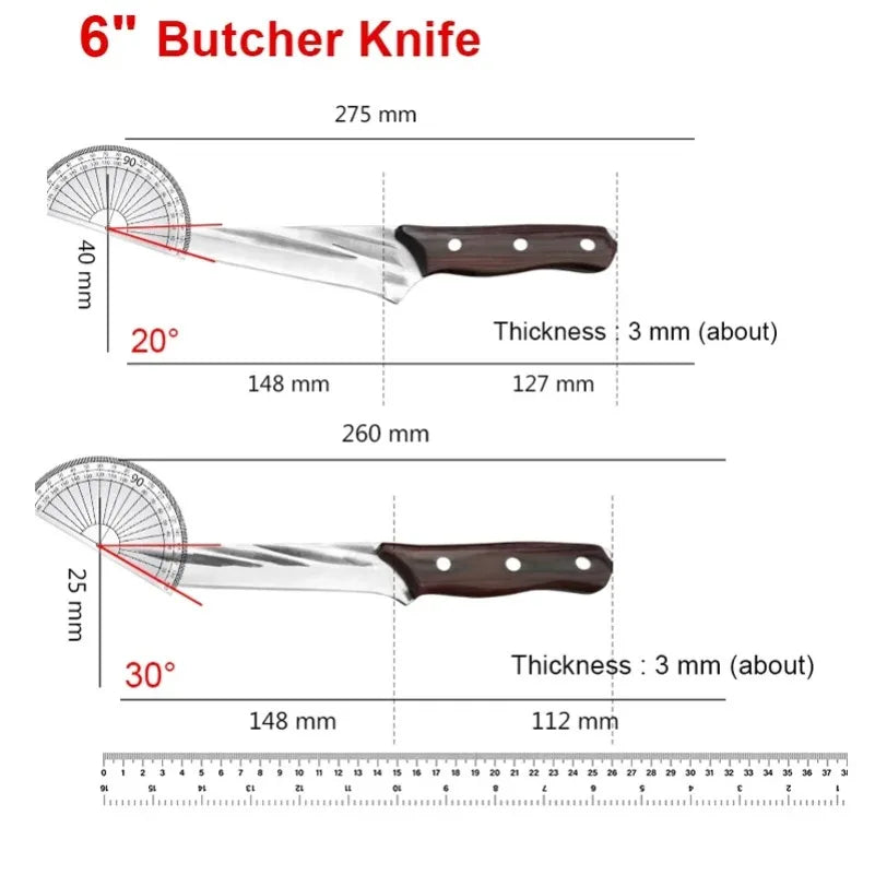Hand-Forged High-Carbon Steel Boning Knife – Wood Handle