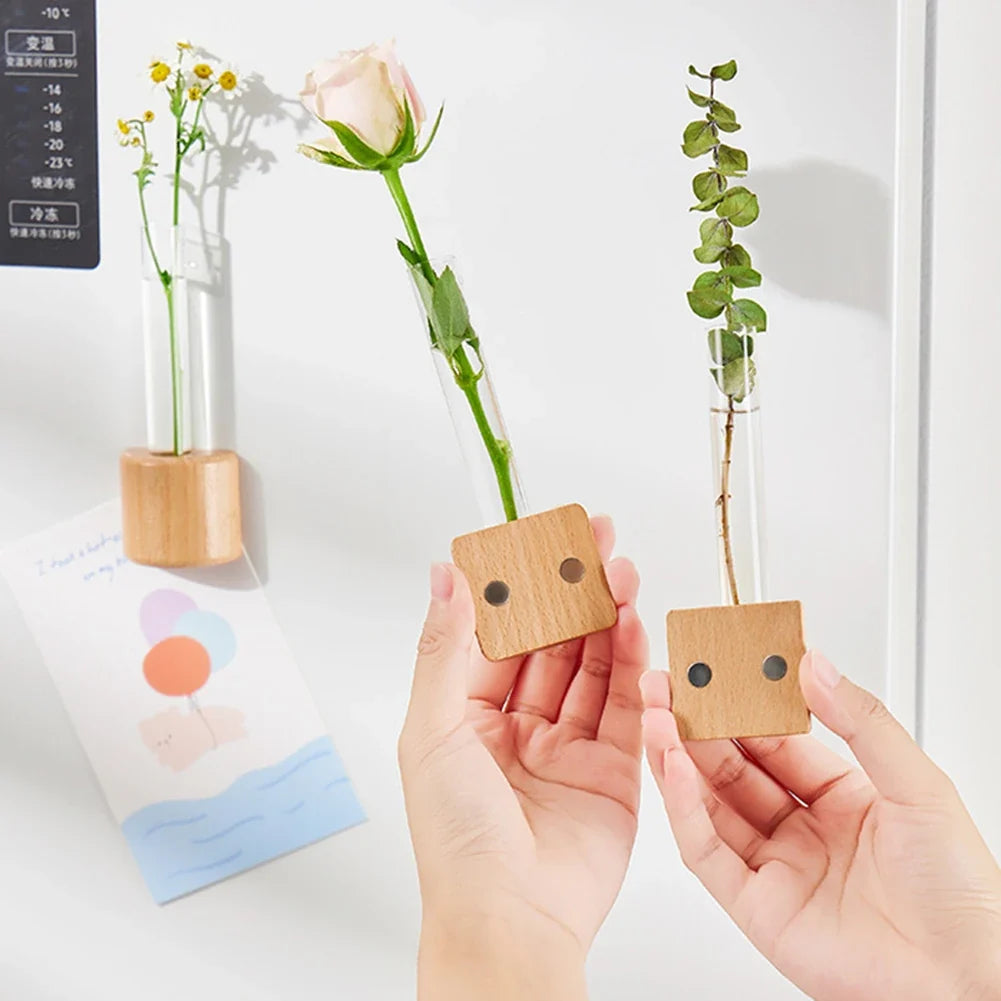 Mini Magnetic Test Tube Vase | Hydroponic Fridge Planter