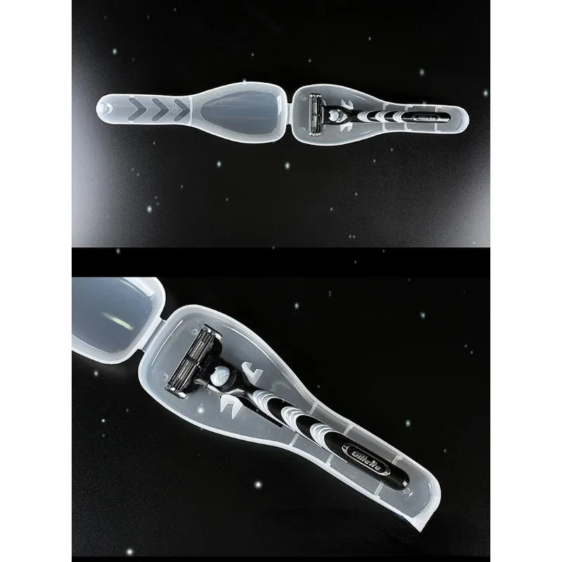 Transparent Razor Travel Case – Dustproof Cartridge Storage Box