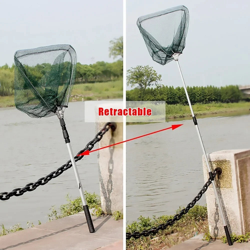 Telescoping Fishing Landing Net – Aluminum Alloy, Folds to 55cm