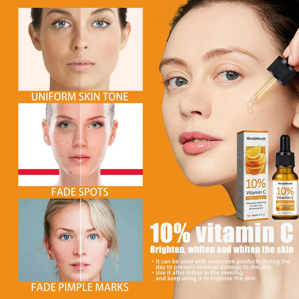 Vitamin C Face Serum with Hyaluronic Acid – Dark Spot Remover