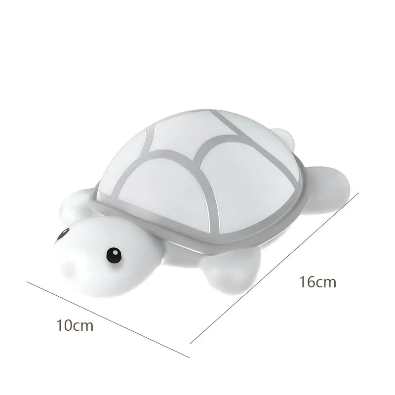 Turtle Silicone Night Light for Kids – USB Rechargeable LED Lamp