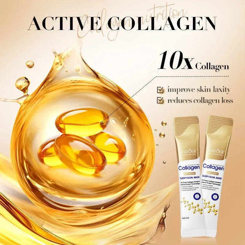 SADOER Collagen Sleeping Face Mask 30pcs – Hydrate & Firm
