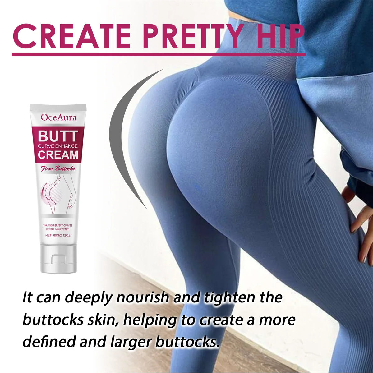 Buttock Lifting & Firming Cream – Collagen Body Shaping 60g