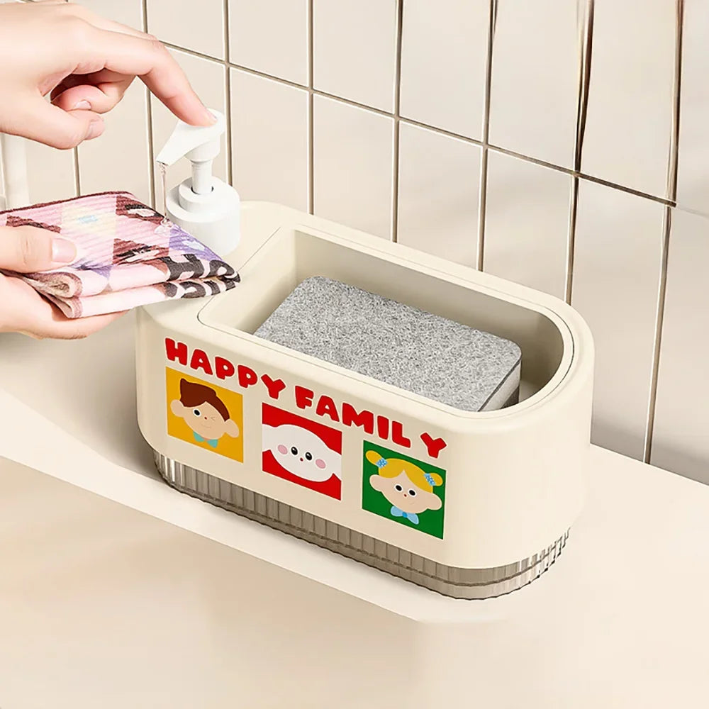 Kitchen Soap Dispenser & Sponge Holder – Sink Organizer