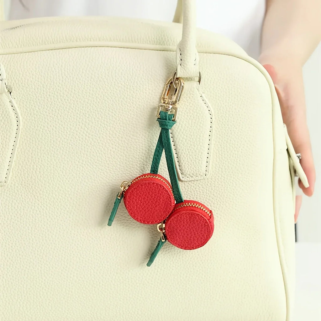 Cute Fruit Coin Purse with Keychain | Mini Zipper Wallet