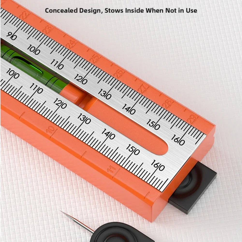 Adjustable Protractor Ruler – Multi-Angle Woodworking Tool