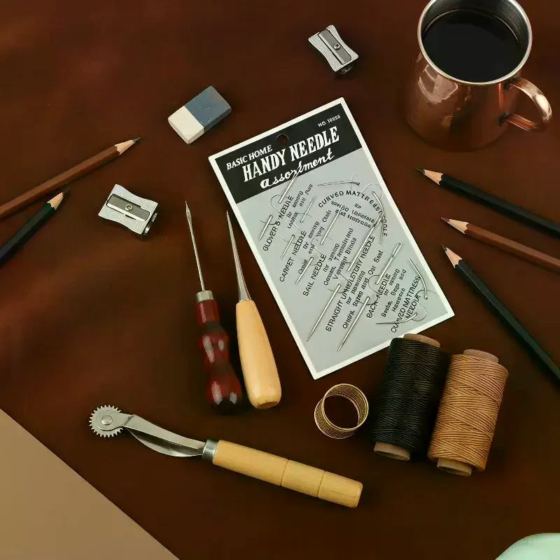 Leather Hand Sewing Kit – DIY Stitching Tools for Craft & Repair