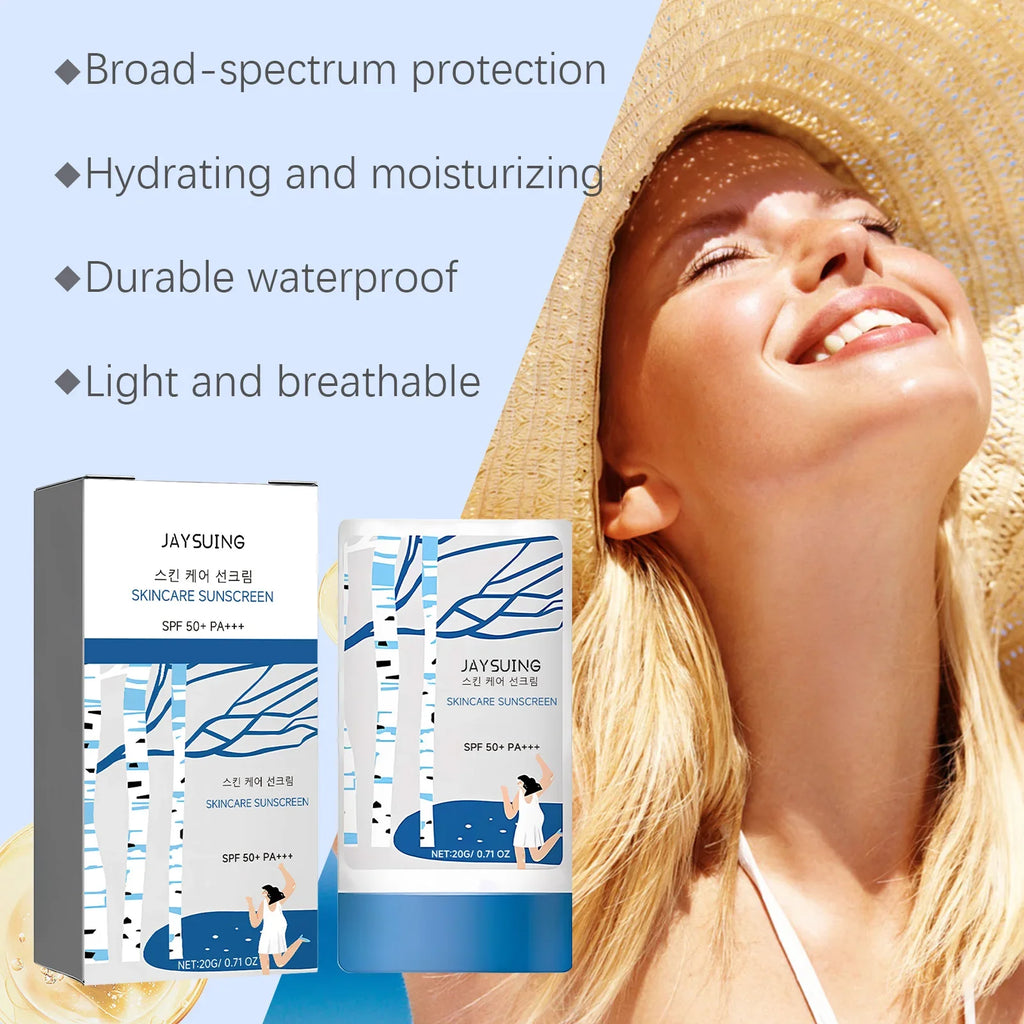 SPF 50 UV Sunscreen Stick – Waterproof, Moisturizing, Oil Control