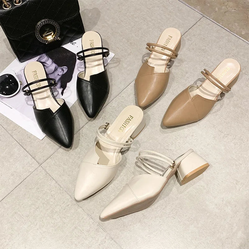 Women's Wedge Heel Pointed Toe Slip-On Sandals | Summer