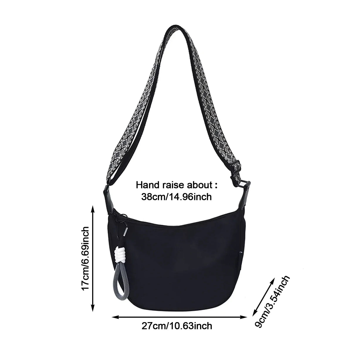 Women's Sling Crossbody Dumpling Bag | Adjustable Travel Bag