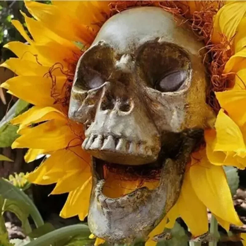Halloween Horror Skull Sunflower Artificial Flower Gothic Festival