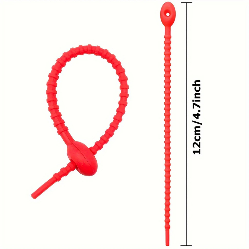 Silicone Reusable Cable Ties | Colorful Cable Management Organizer