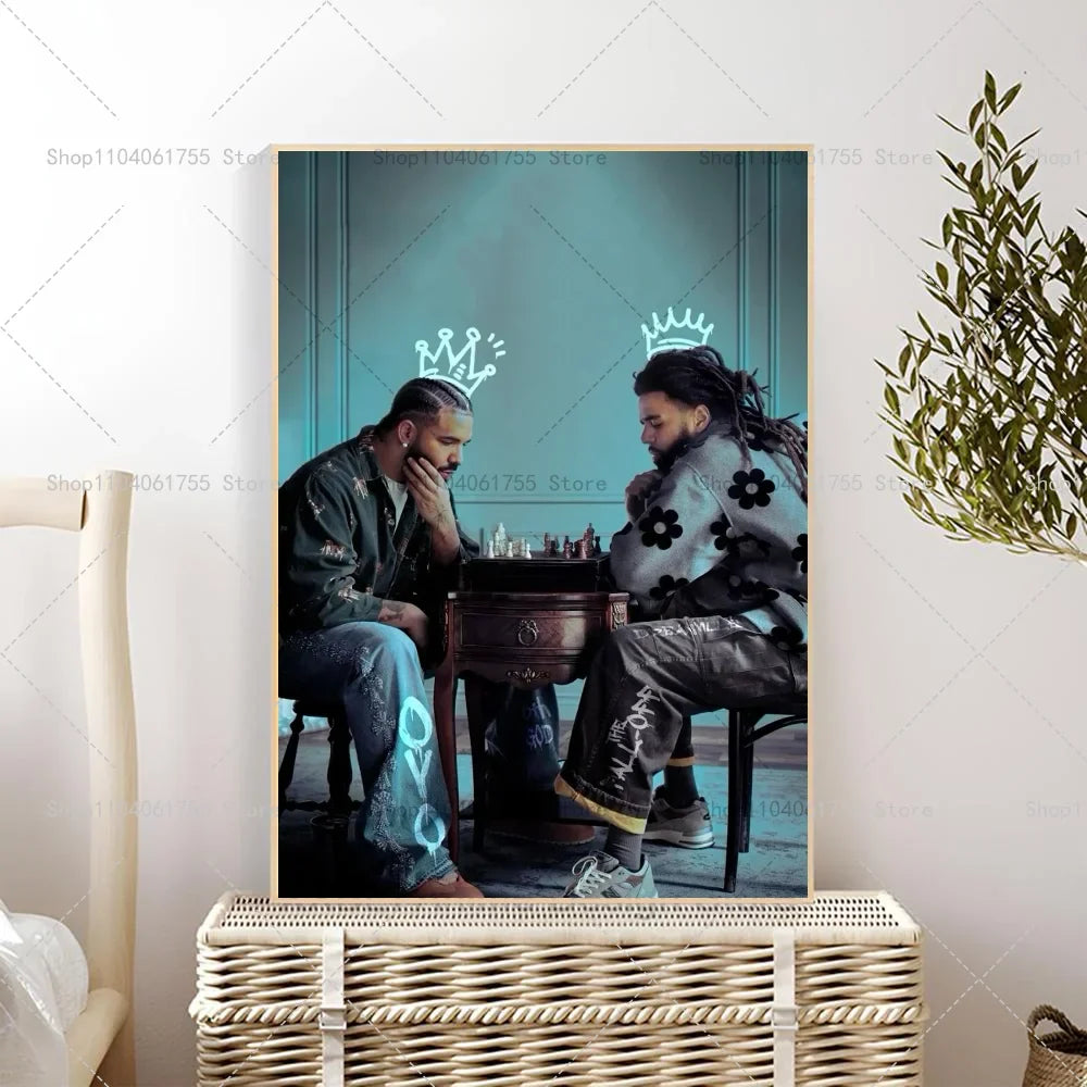 Drake Rapper Wall Poster – Self-Adhesive Waterproof Art Sticker