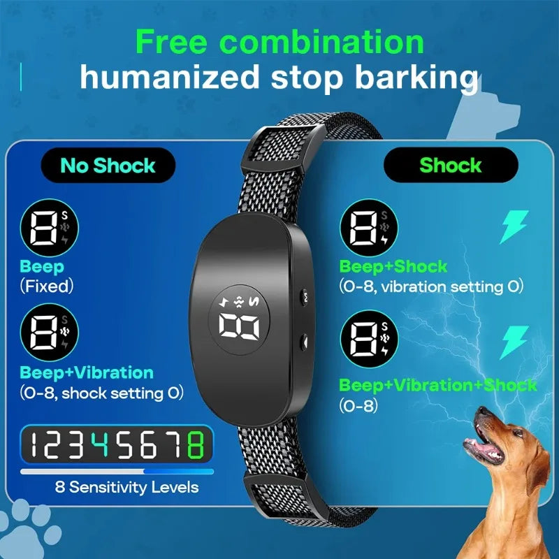 Waterproof Anti-Bark Dog Training Collar – Vibration & Beep