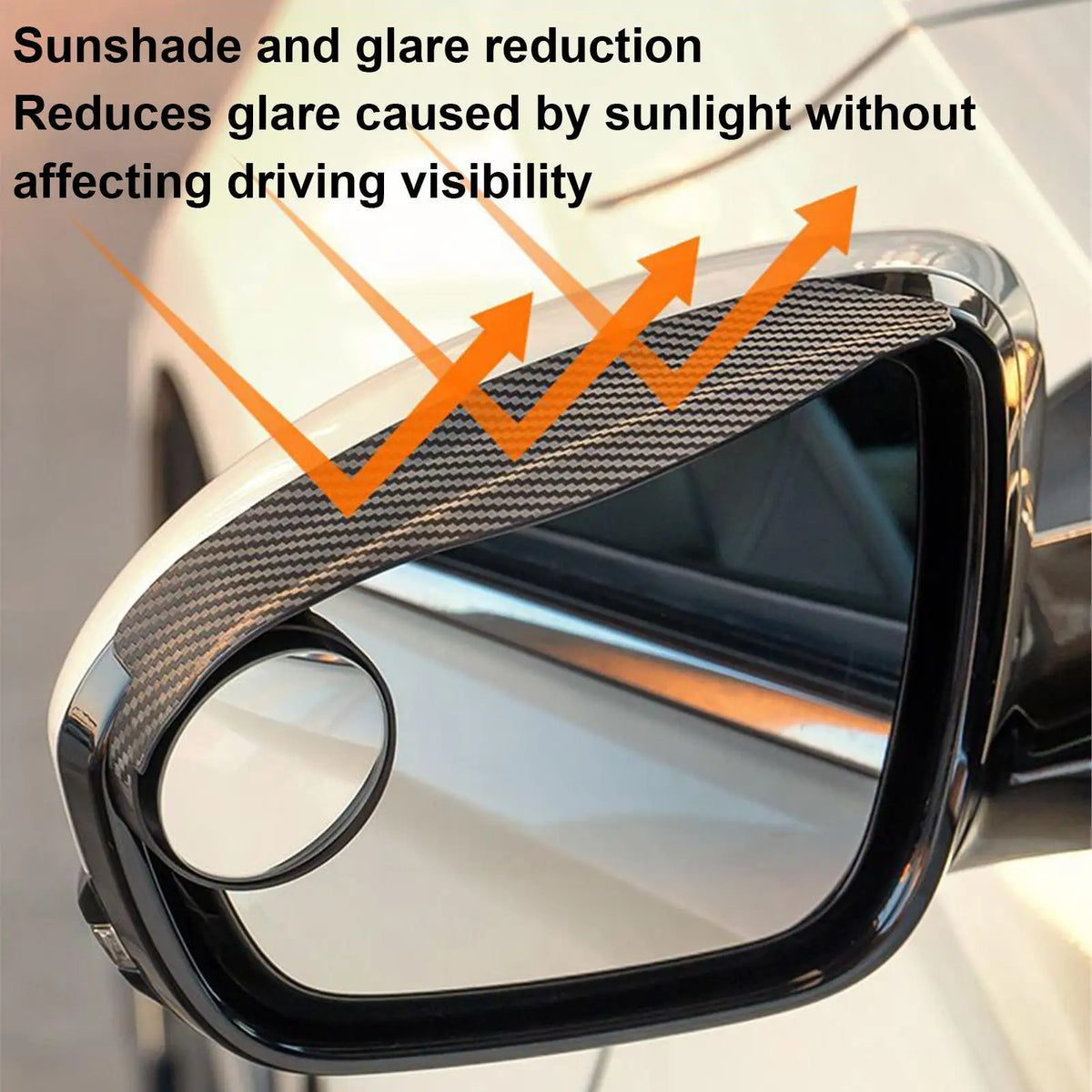 2-in-1 Blind Spot & Rain Eyebrow Wide Angle Car Mirror