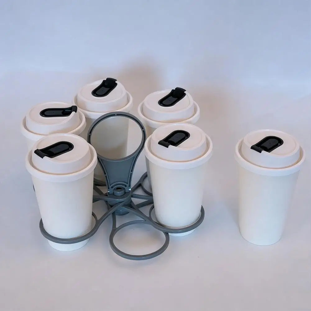 Foldable 6-Cup Rotating Drink Carrier Tray | Party Cup Holder