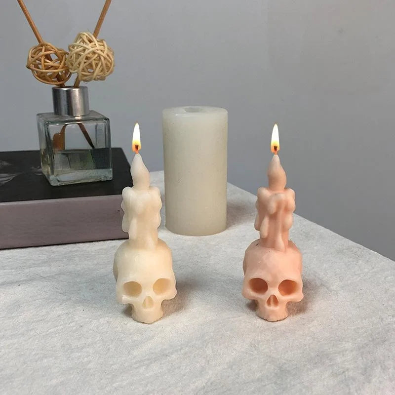 3D Skull Silicone Candle Mold – Halloween DIY Skeleton Mould