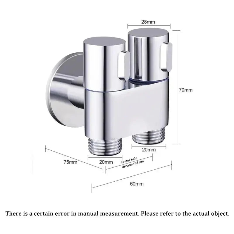 Wall Mount Toilet Bidet Sprayer Set – Zinc Alloy 1 In 2 Out