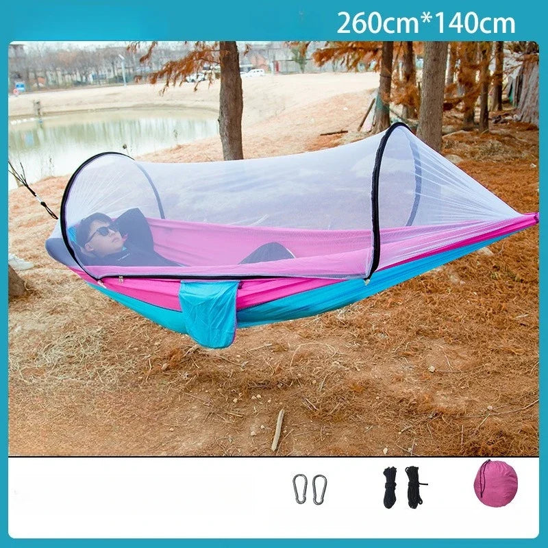 Ultralight Camping Hammock with Mosquito Net | Parachute Nylon