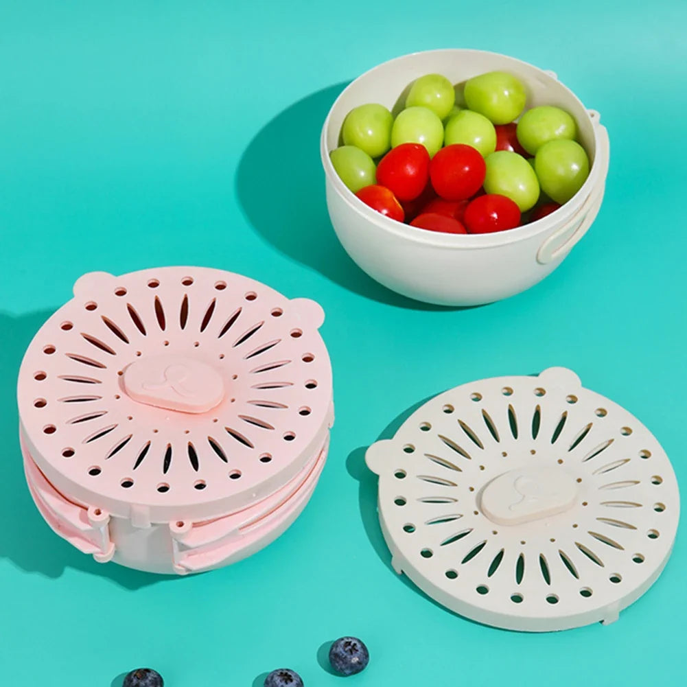 2-in-1 Foldable Fruit Drain Basket & Washing Bowl | BPA-Free