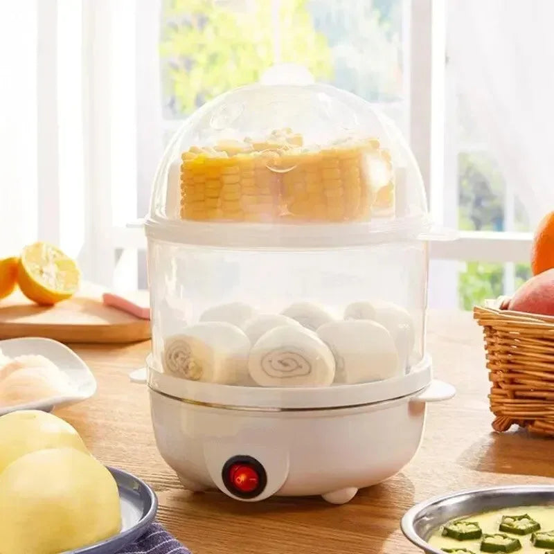 3-in-1 Electric Egg Cooker & Vegetable Steamer | Double Tray