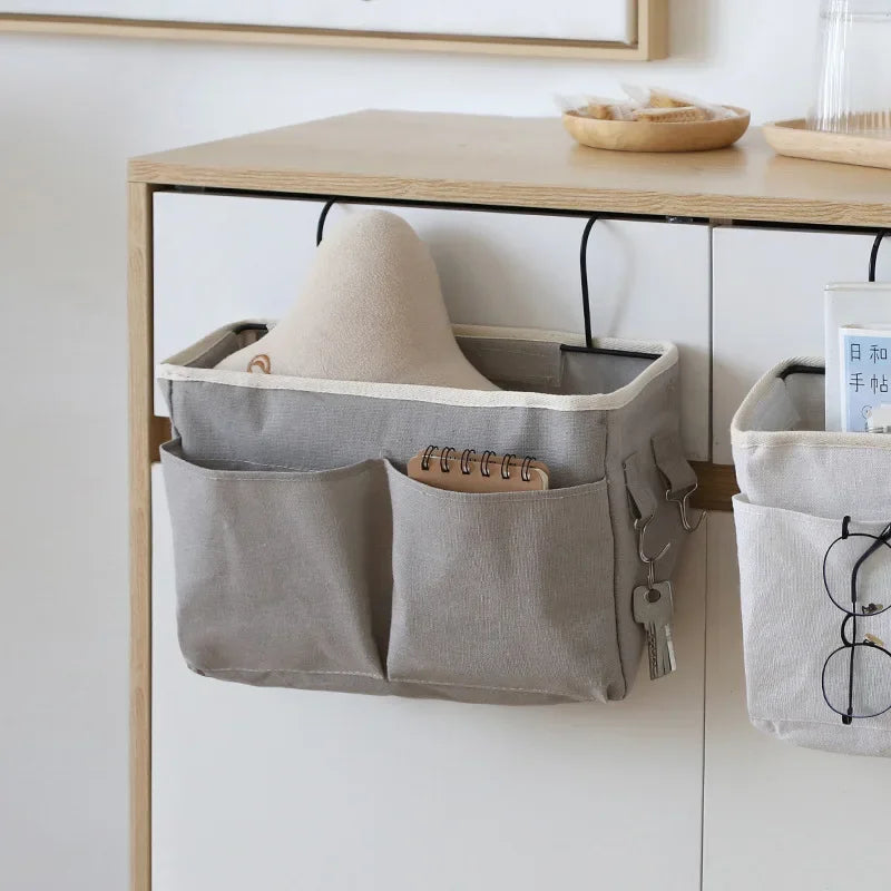 Large Capacity No Punch Bedside Hanging Basket Baby Diaper Practical