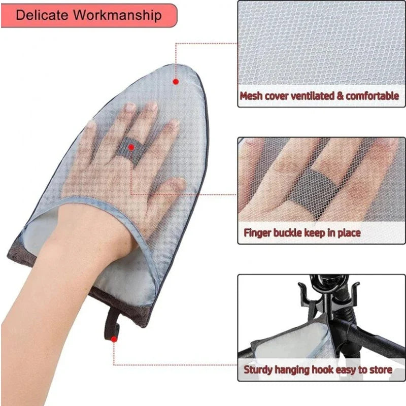 Mini Ironing Board Gloves | Heat-Resistant Garment Steamer Pad
