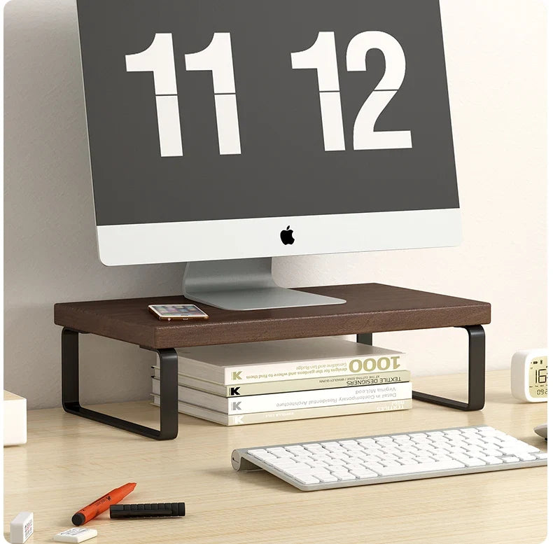 Wood Monitor Riser Shelf & Desk Organizer Stand 30/40/50cm