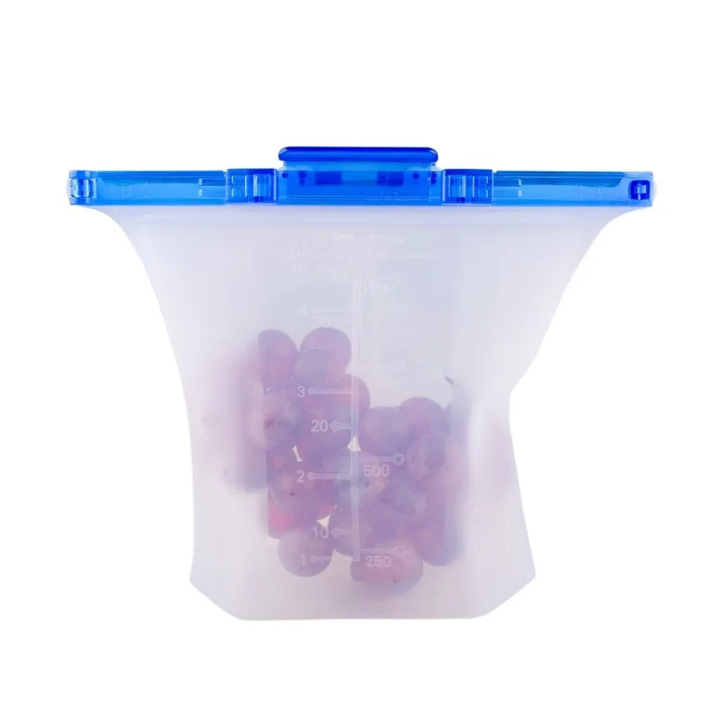 1000ml Reusable Silicone Food Storage Bag – Leakproof Seal