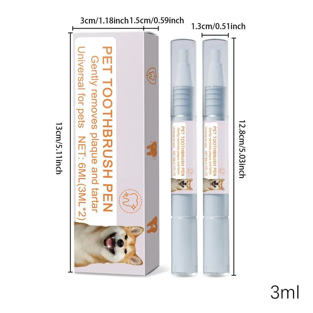 Pet Toothbrush Pen Soft Bristles Dog Oral Stone Cleaning Cat Teeth