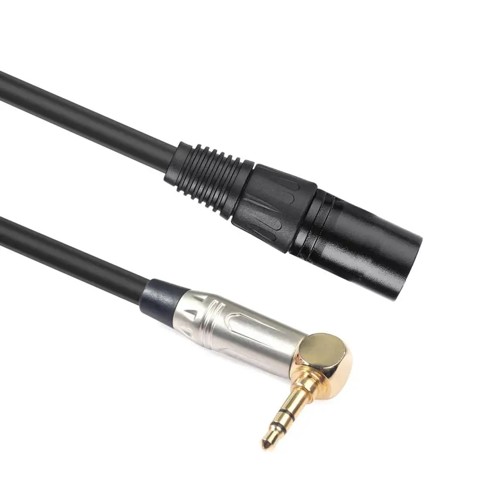 90° 3.5mm TRS to XLR 3-Pin Male Audio Cable 0.3m | VODOOL