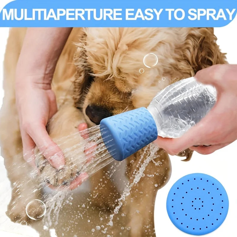 Portable Pet Shower Head Adjustable Silicone Bath Sprayer Dogs Cats