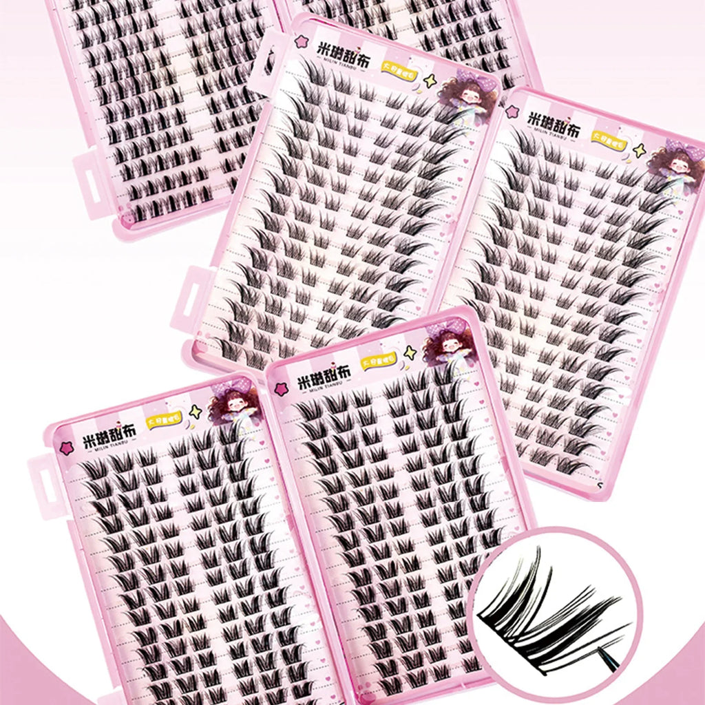 32-Row Fluffy Fairy Cluster False Lashes | Anime Cosplay Eye Makeup