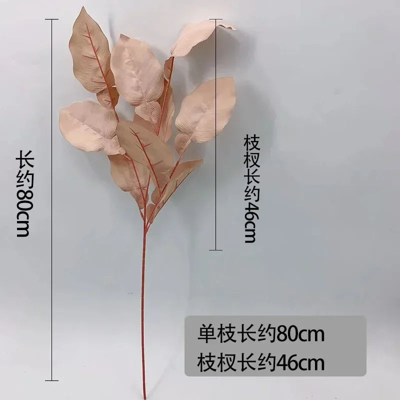 Simulated Large Orange Leaf Decoration Garden Bonsai Dried Flower
