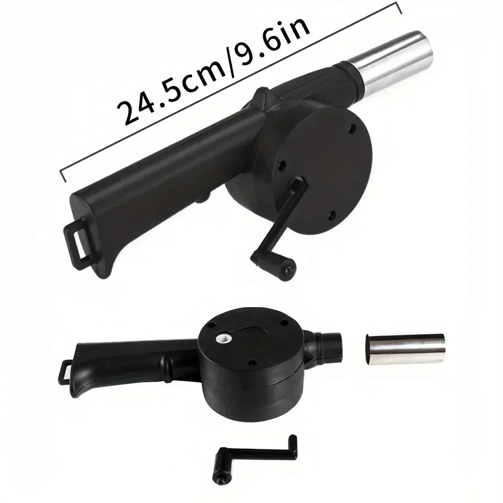 Manual Hand Crank BBQ Blower | Charcoal Grill Fire Starter
