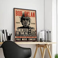 Bob Dylan Canvas Wall Art – Vintage Abstract Unframed Poster