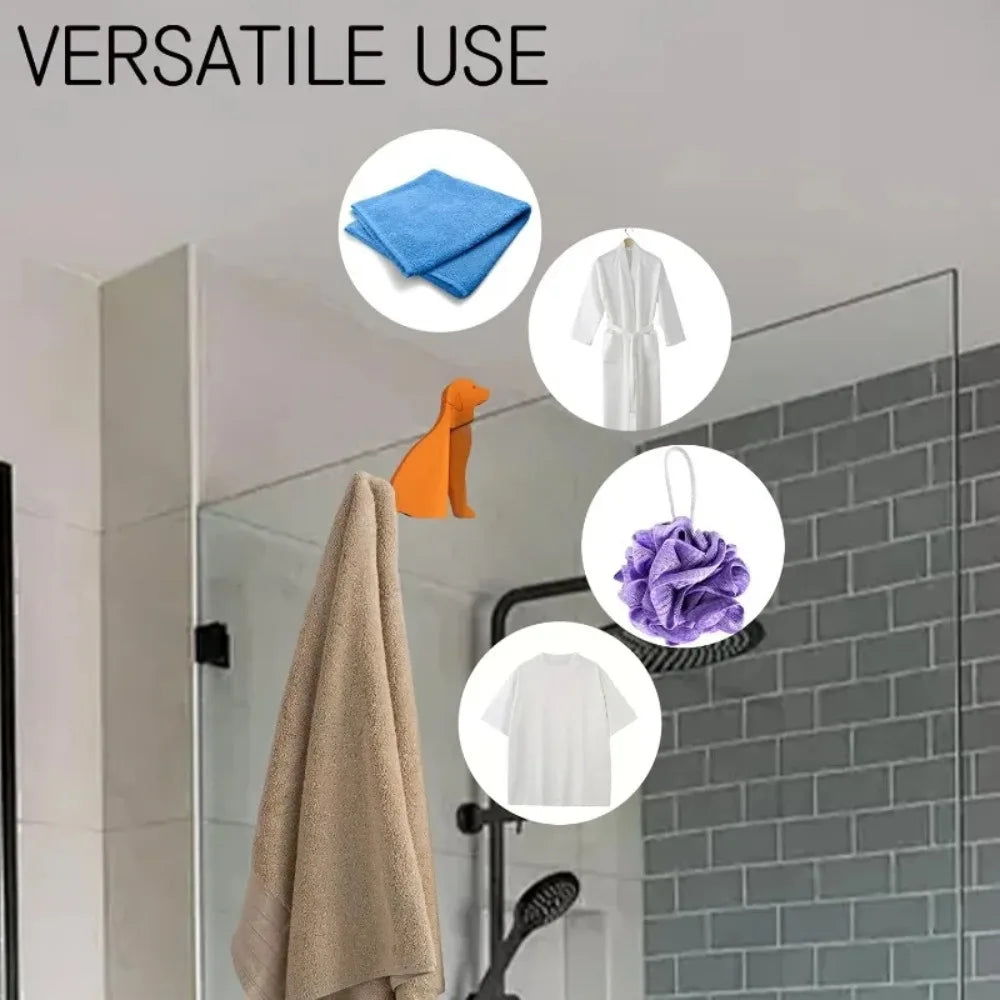2-Pack No-Drill Glass Door Hooks – Heavy Duty Bathroom Hook