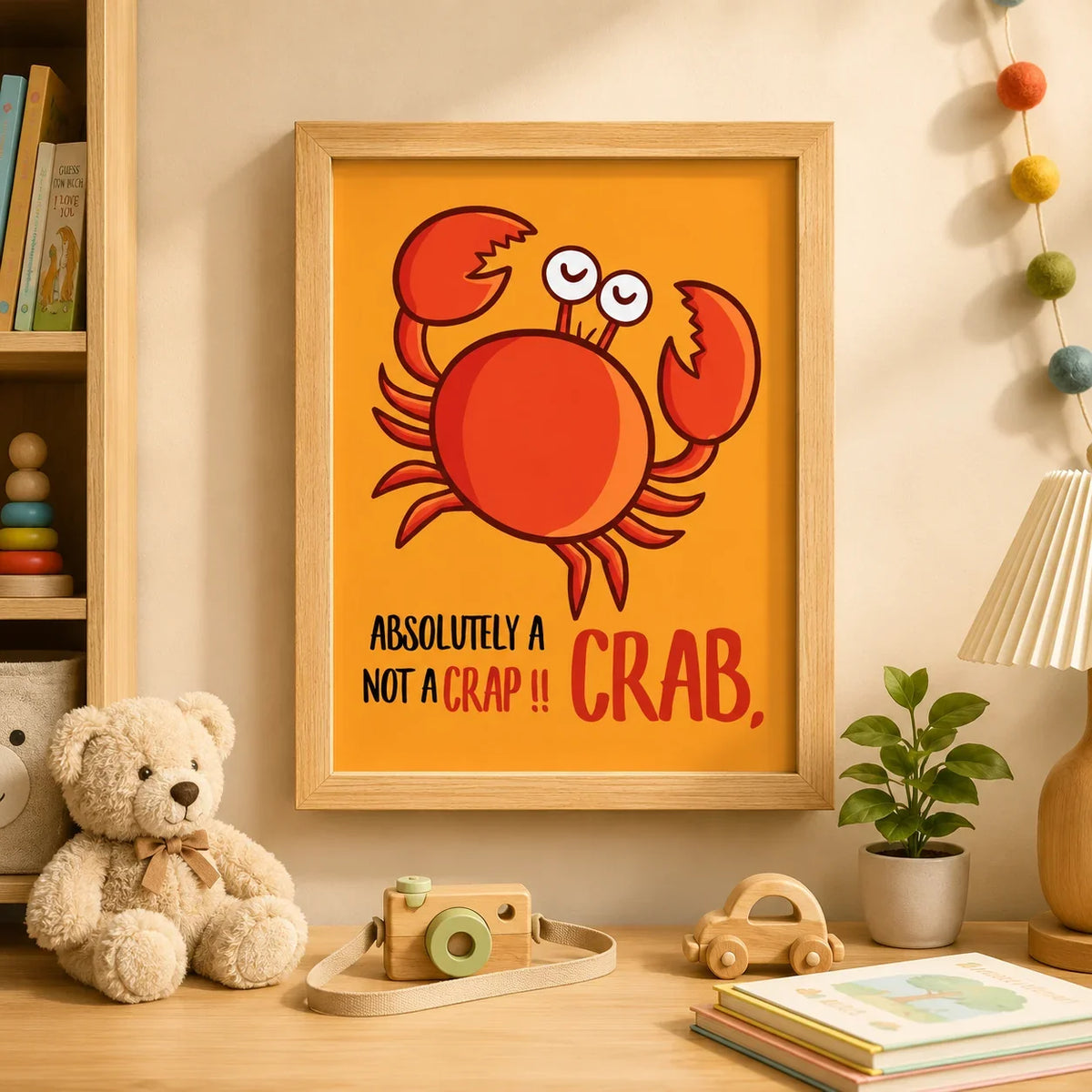Cartoon Animal Canvas Wall Art for Kids Nursery Room Decor
