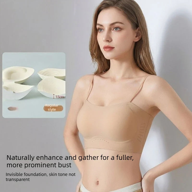 Seamless Wire-Free Push Up Bandeau Bra | Backless & Padded