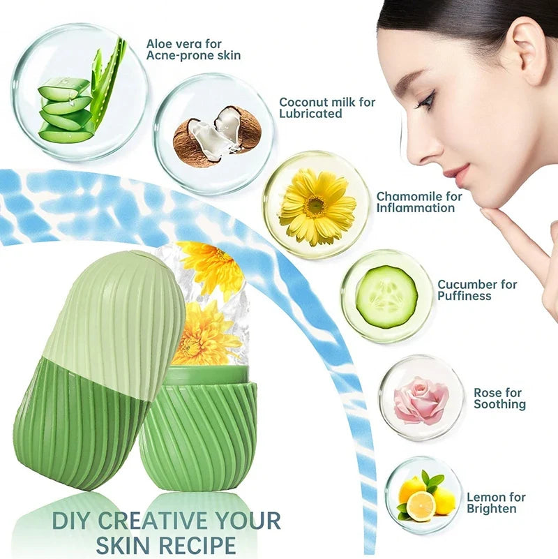 Silicone Ice Face Roller Mold – Reusable Skin Care Ice Tray