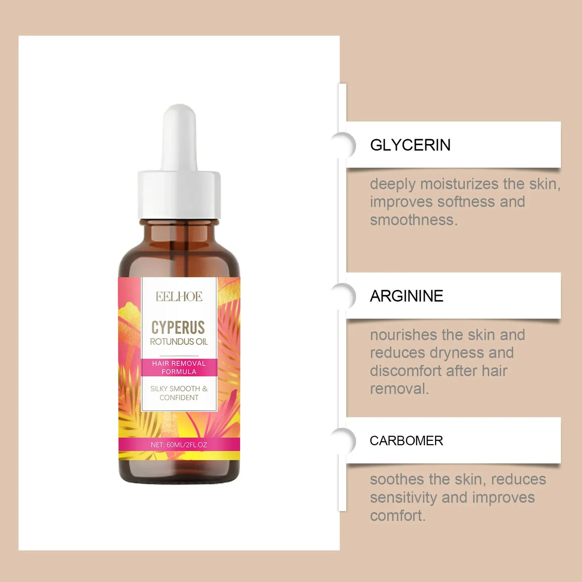 Eelhope Cyperus Rotundus Oil – Hair Growth Inhibitor Soothing